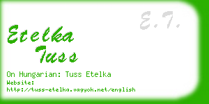etelka tuss business card